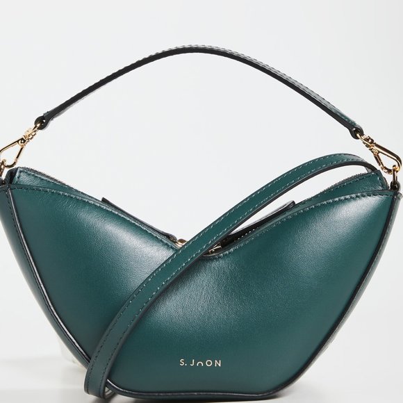 S Joon NWT Calfskin Leather Mini Tulip Teal Vintage Vibe Crossbody Price Drop - Picture 1 of 11